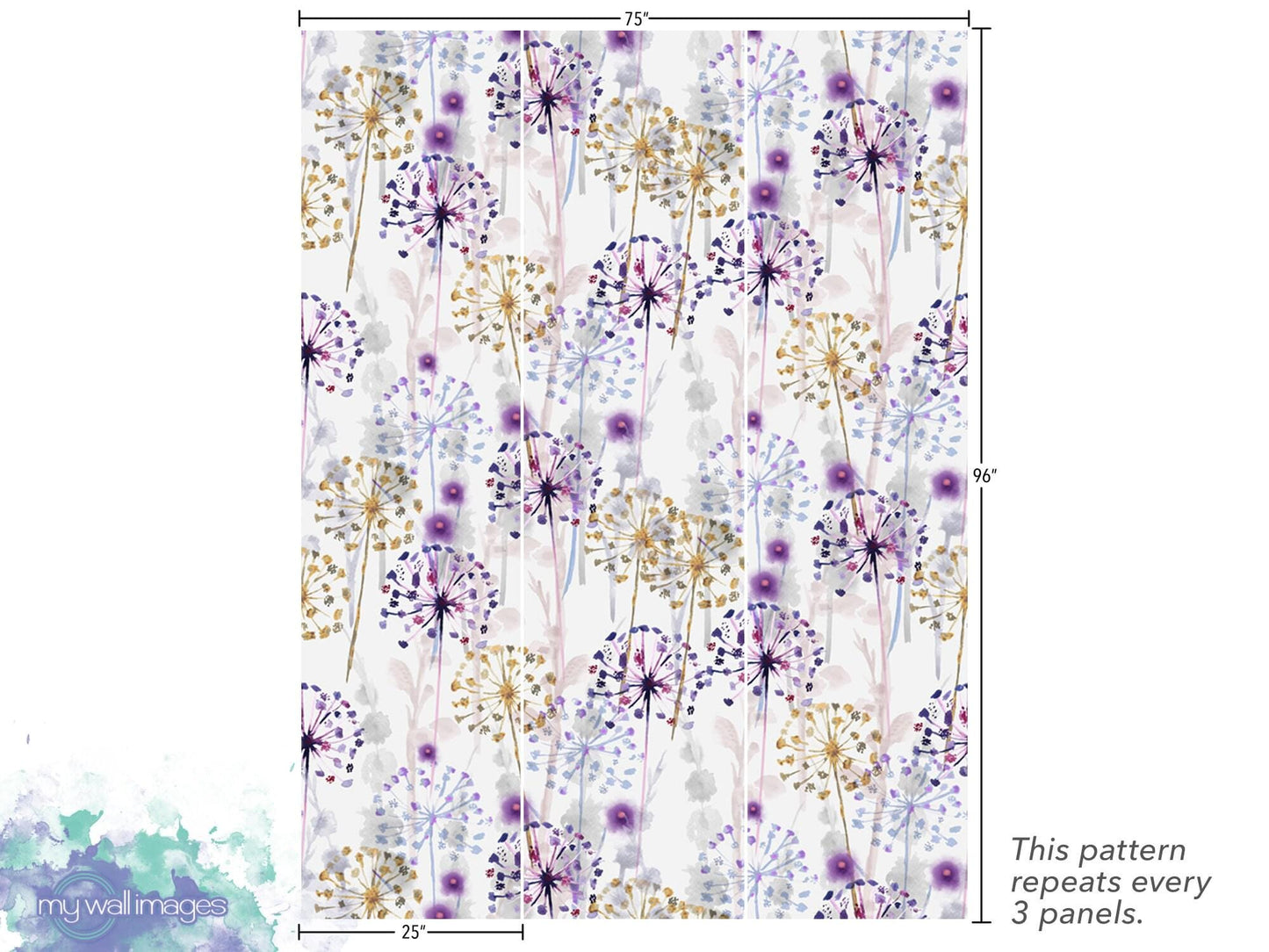 Delicate Purple Floral Wallpaper MW1161