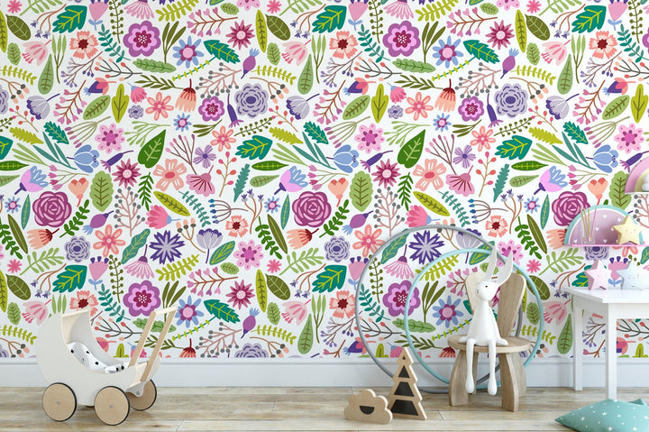 Cute Colorful Flowers Wallpaper MW1027