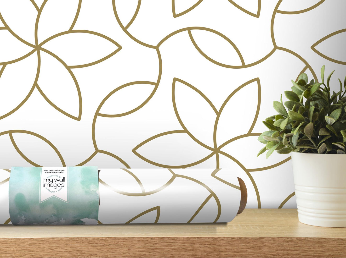 a vase with a plant on a table