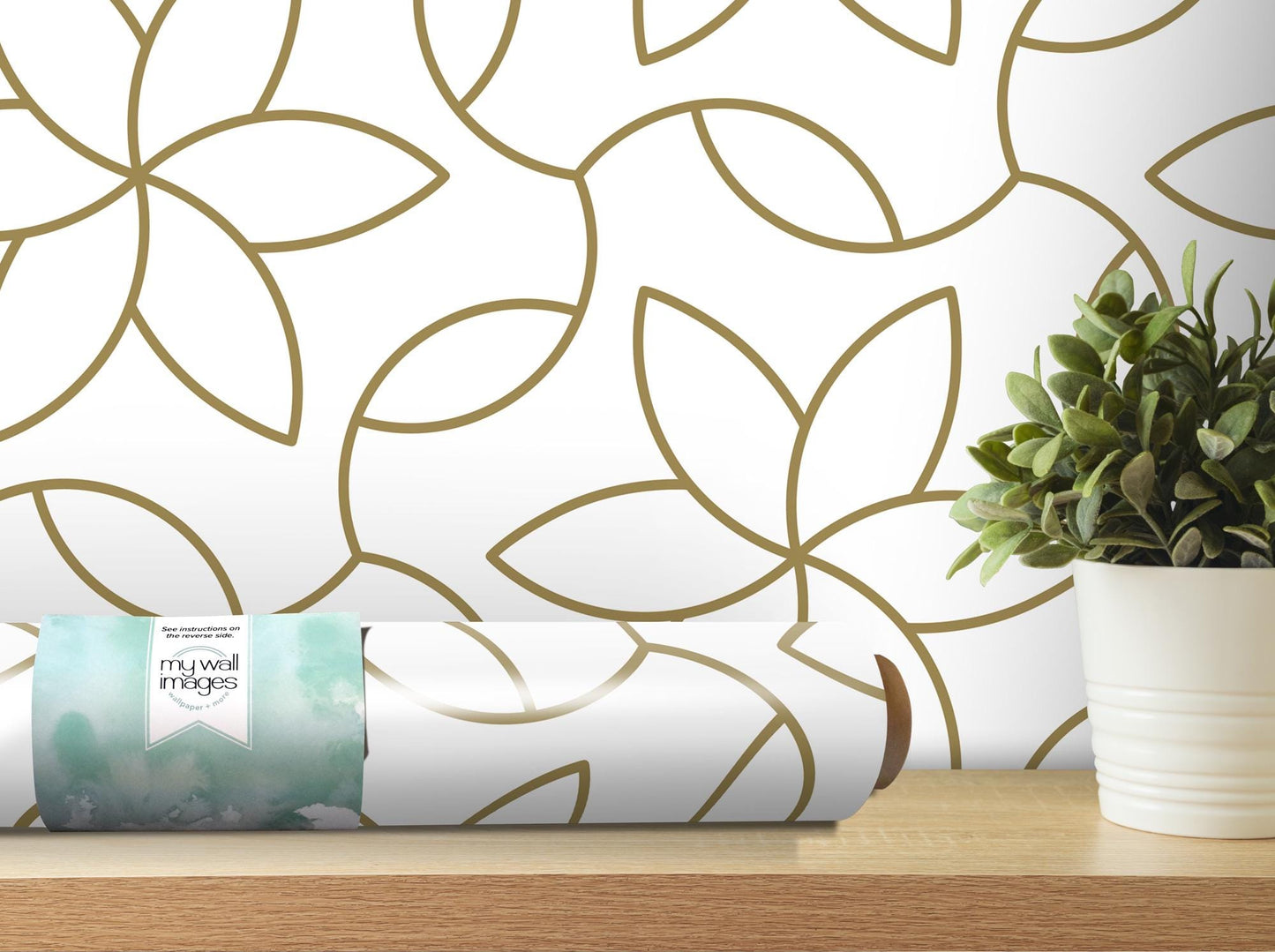 a vase with a plant on a table