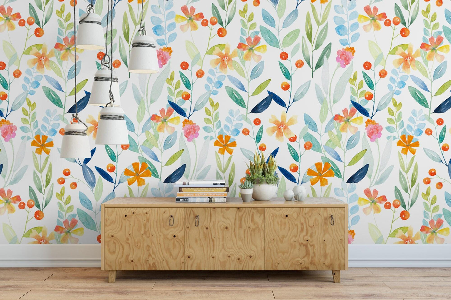 Bright Botanical Wallpaper MW1038