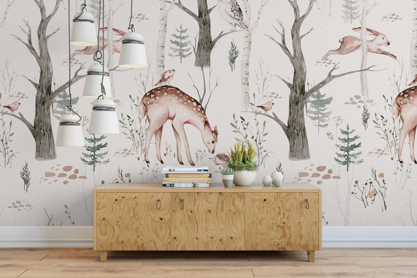 Woodland Animals Forest Wallpaper MW1481