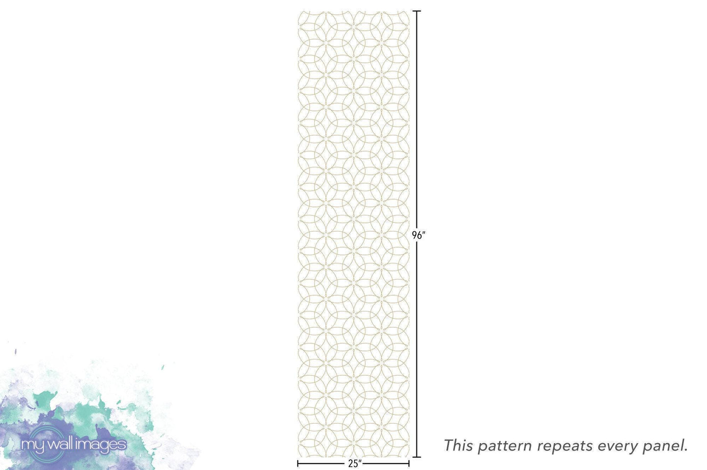 Delicate Golden Geometric Wallpaper MW1374sm