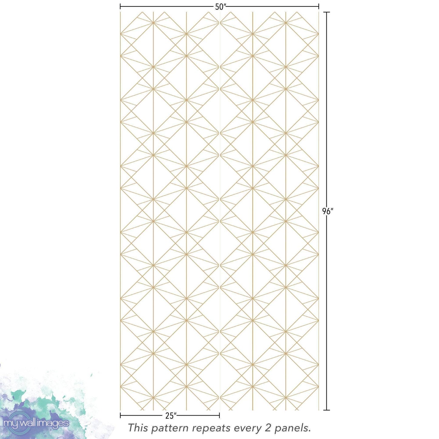 Abstract Golden Lines Pattern Wallpaper MW1412