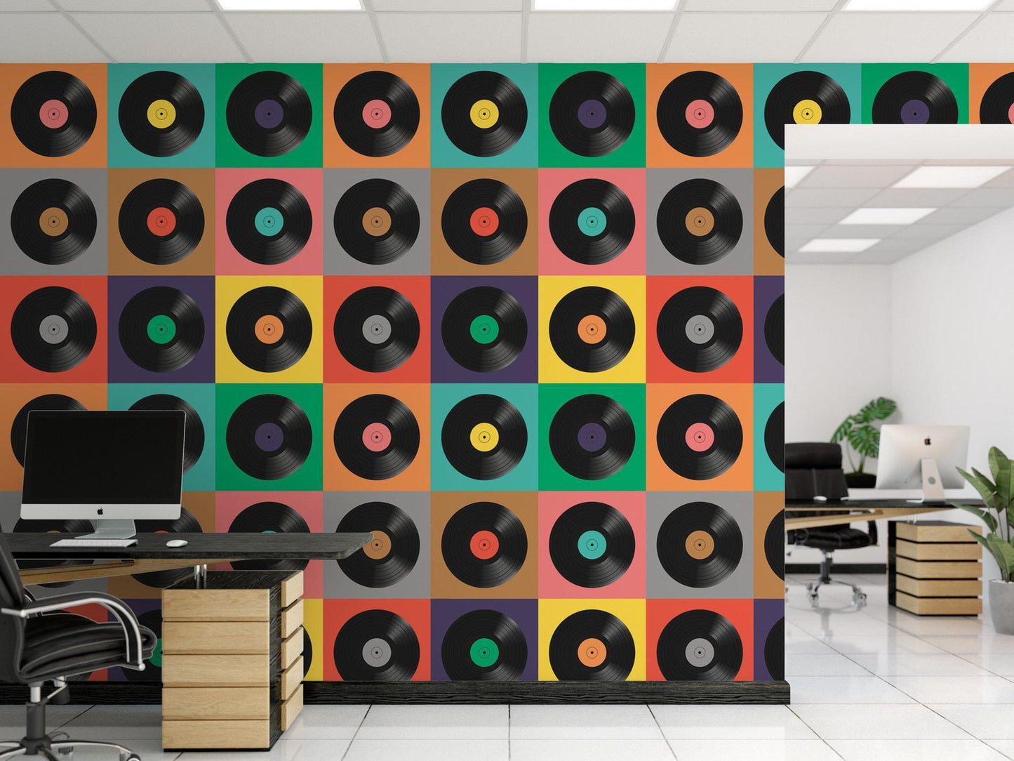Vinyl Records, Pop Art, Music Wallpaper MW1419