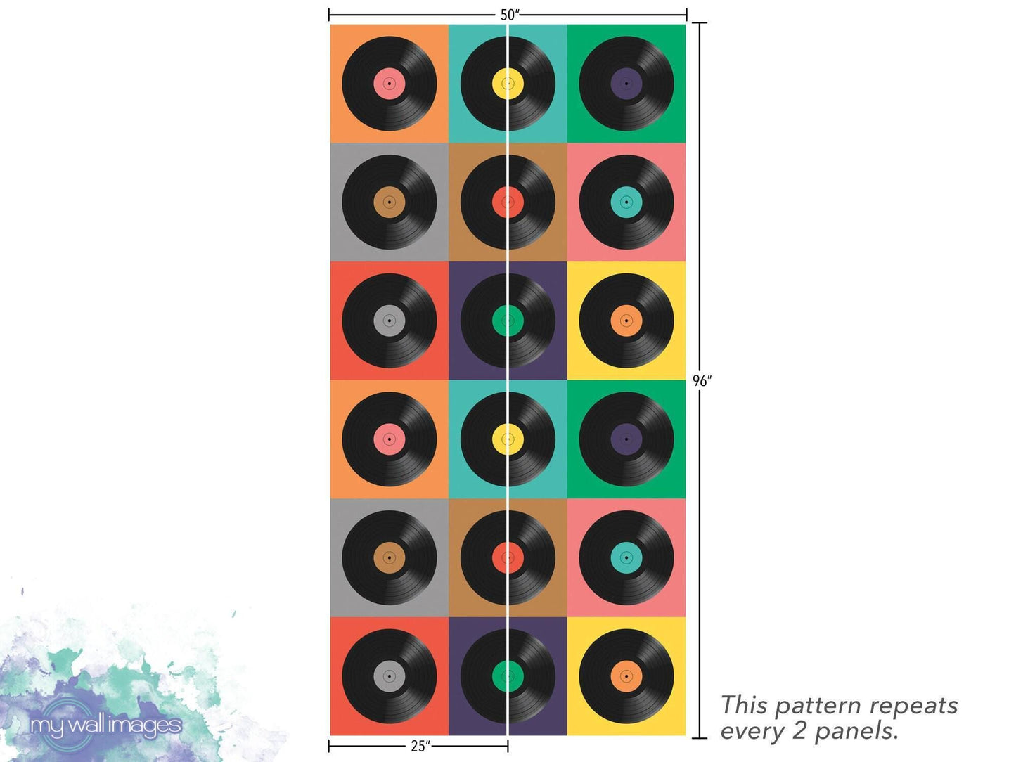 Vinyl Records, Pop Art, Music Wallpaper MW1419