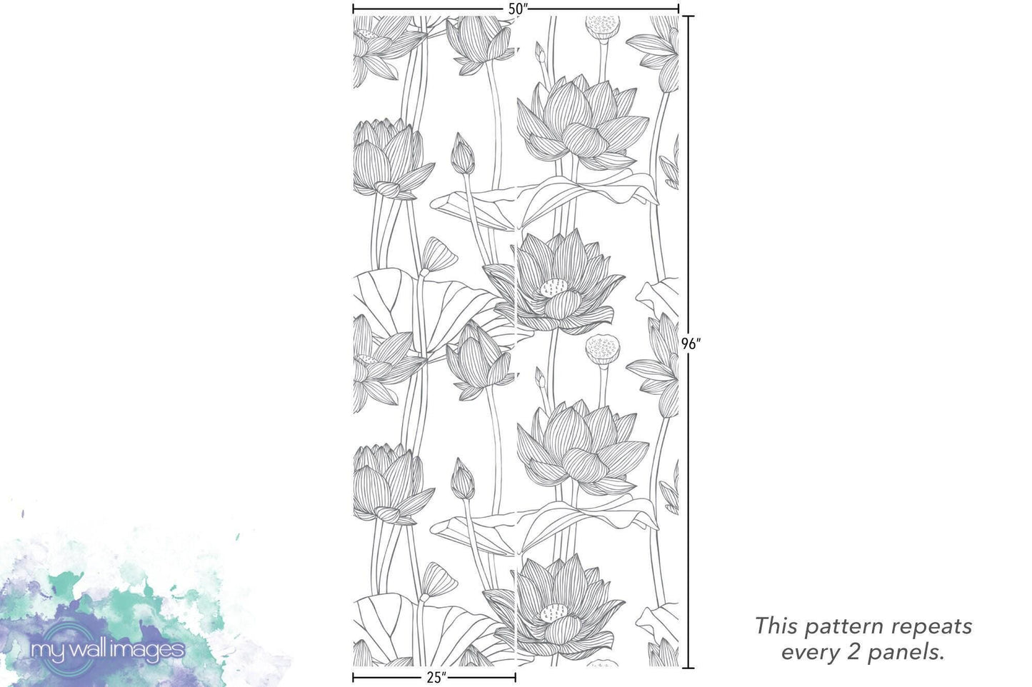 Black and White Lotus Wallpaper MW1585