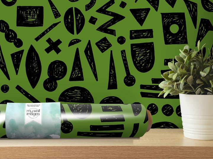 a roll of wrapping paper sitting on top of a table