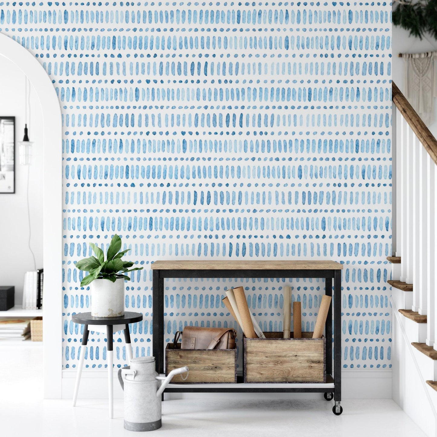 Blue Lines Wallpaper MW1598