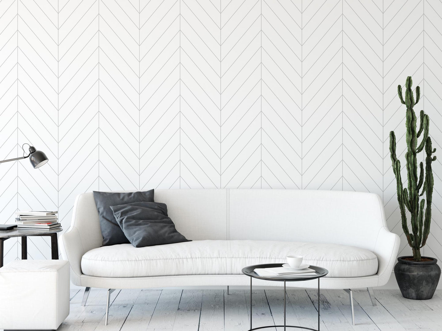 Herringbone Line Art Wallpaper MW1207