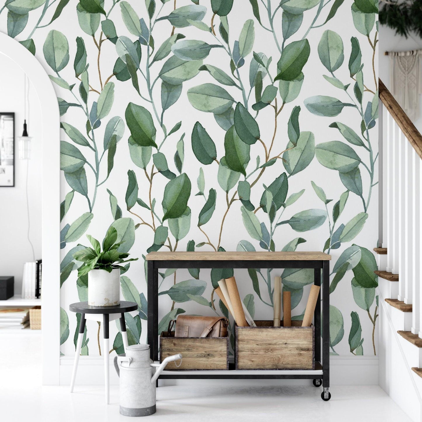 Winding Green Leaves Nature Wallpaper MW1131