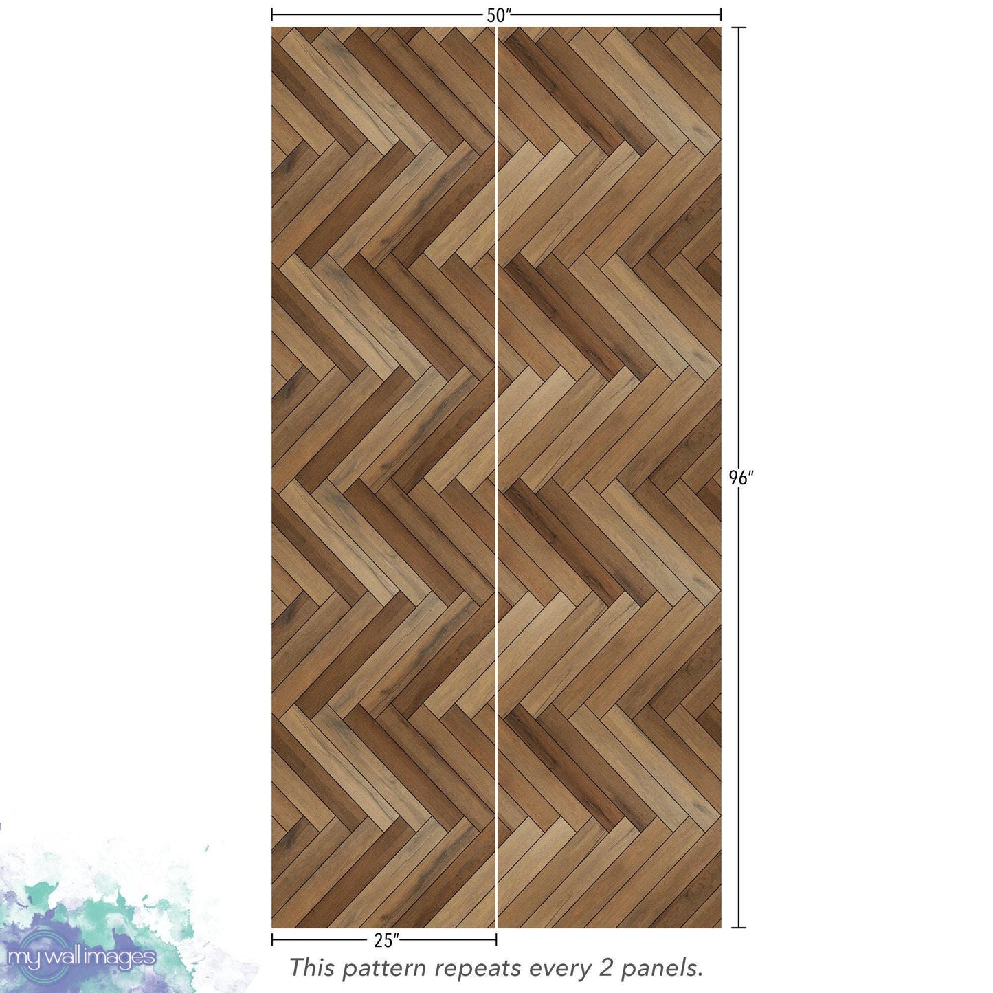 Wood Texture Horizontal Herringbone Wallpaper MW1580