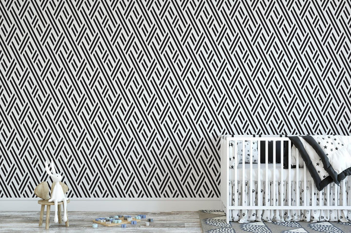 Oblique Black Segments Wallpaper MW1424