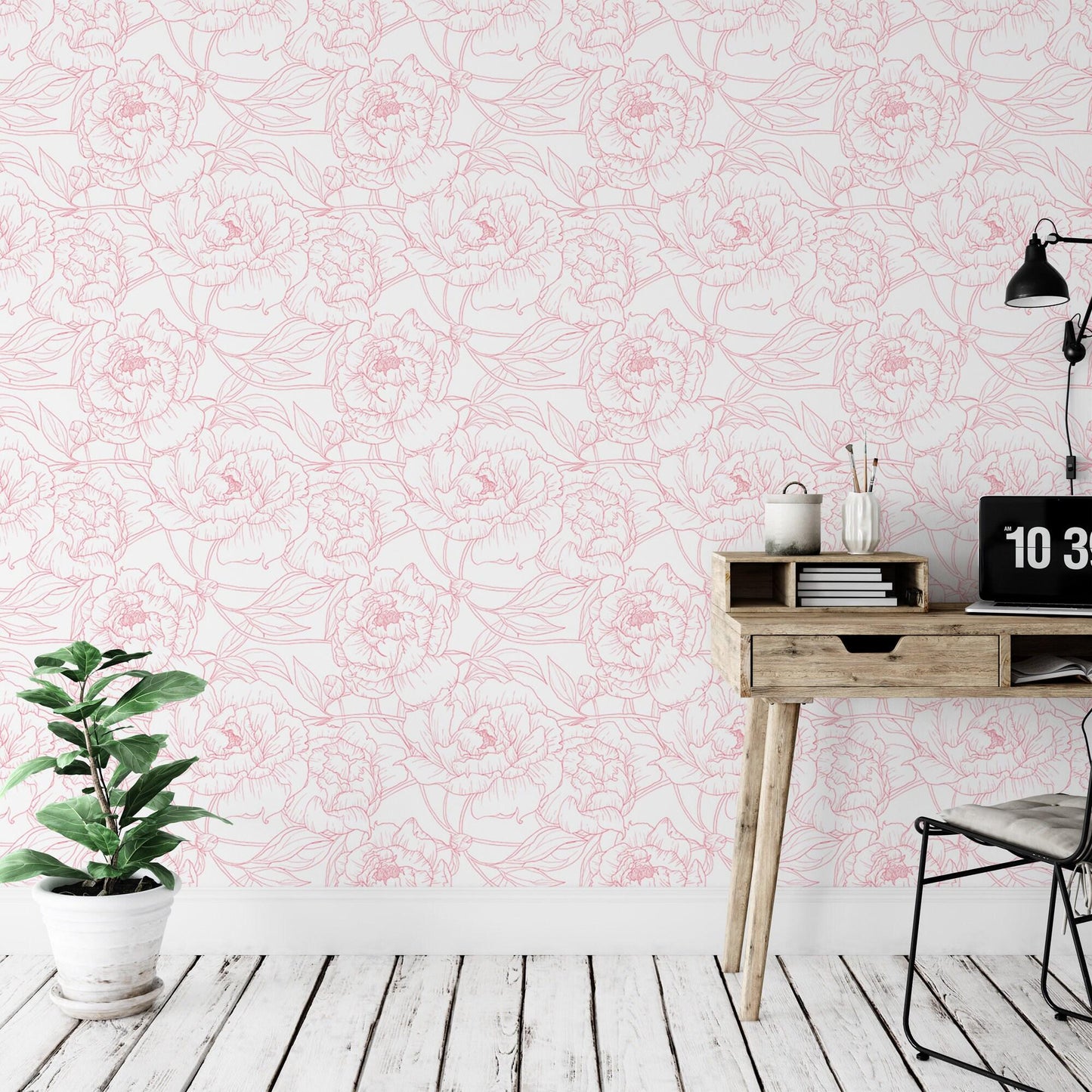 Blushing Pink Peony Wallpaper MW1153