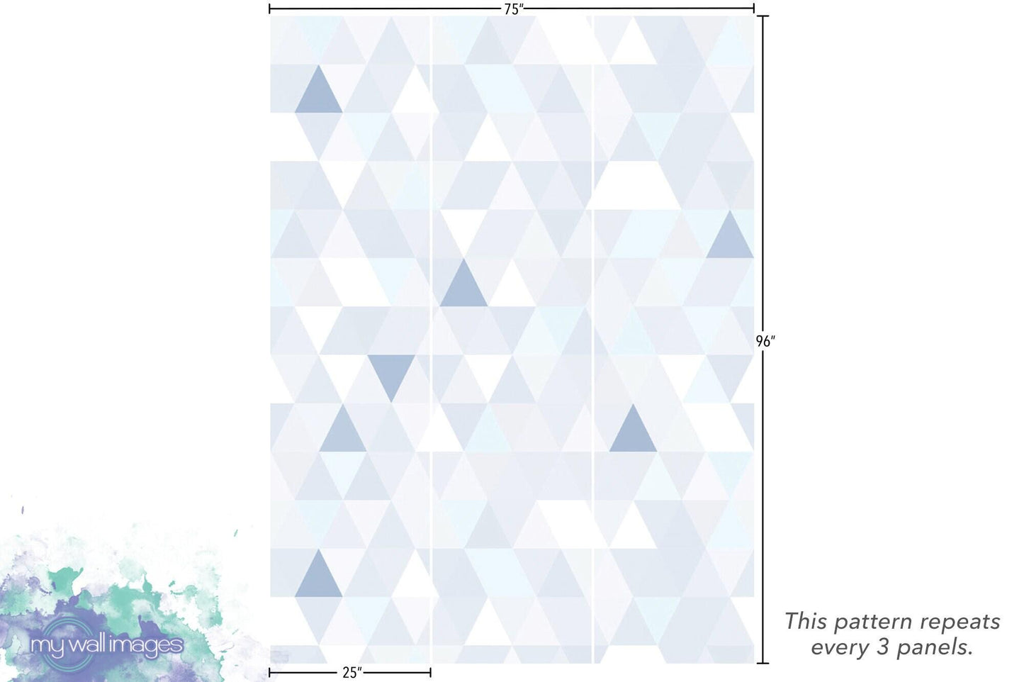 Shades of Blue Triangles Wallpaper MW1253
