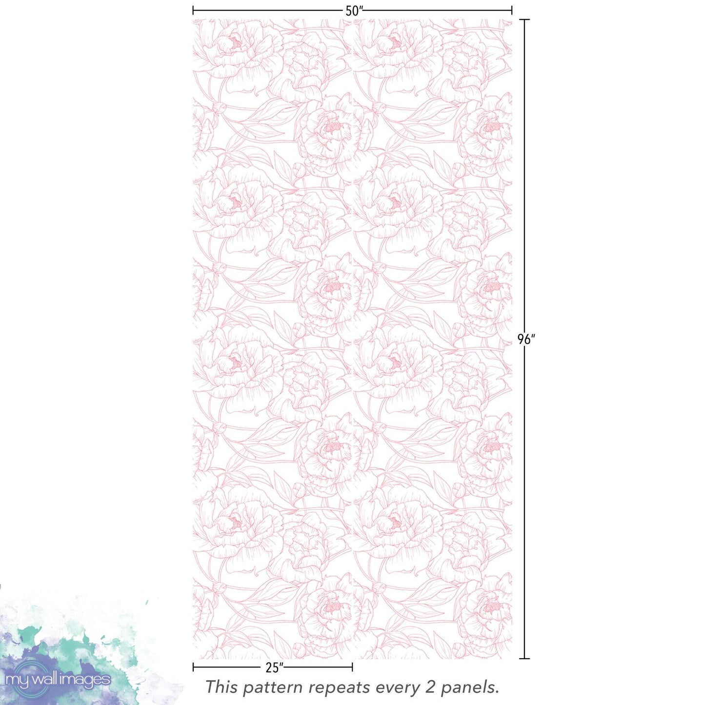 Blushing Pink Peony Wallpaper MW1153