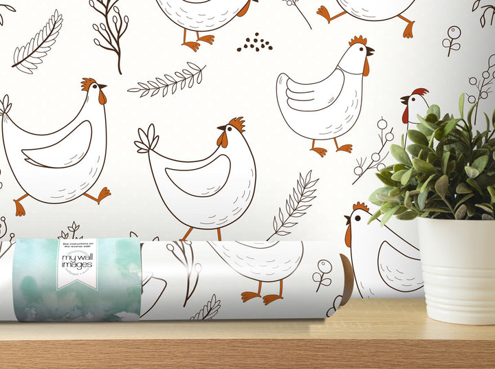 Cute Chickens, Farm Wallpaper MW1801