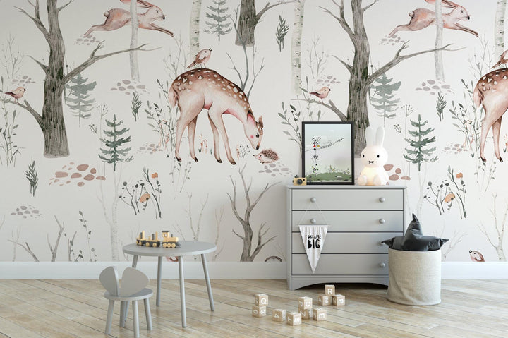 Woodland Animals Forest Wallpaper MW1481