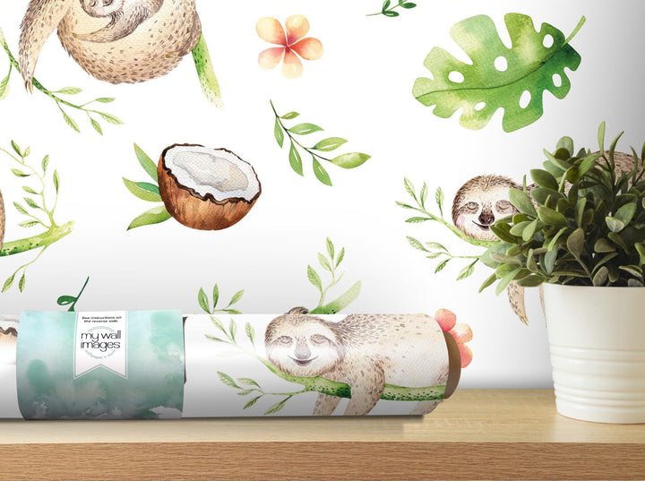 a roll of toilet paper sitting on top of a wooden table