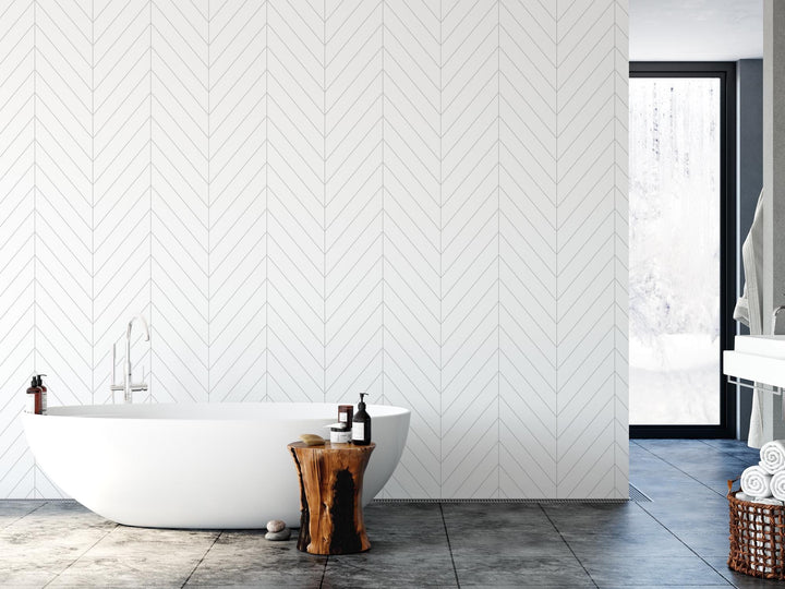Herringbone Line Art Wallpaper MW1207