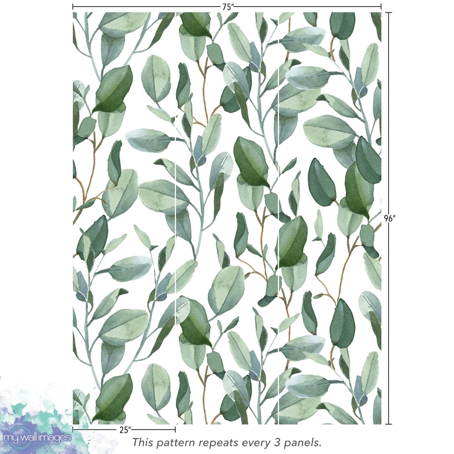 Winding Green Leaves Nature Wallpaper MW1131
