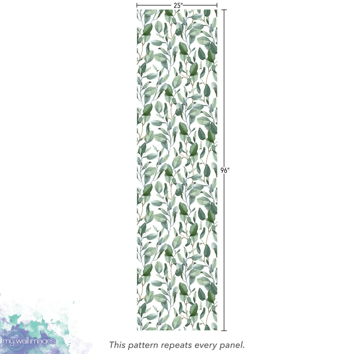 Winding Green Leaves Nature Wallpaper MW1131sm
