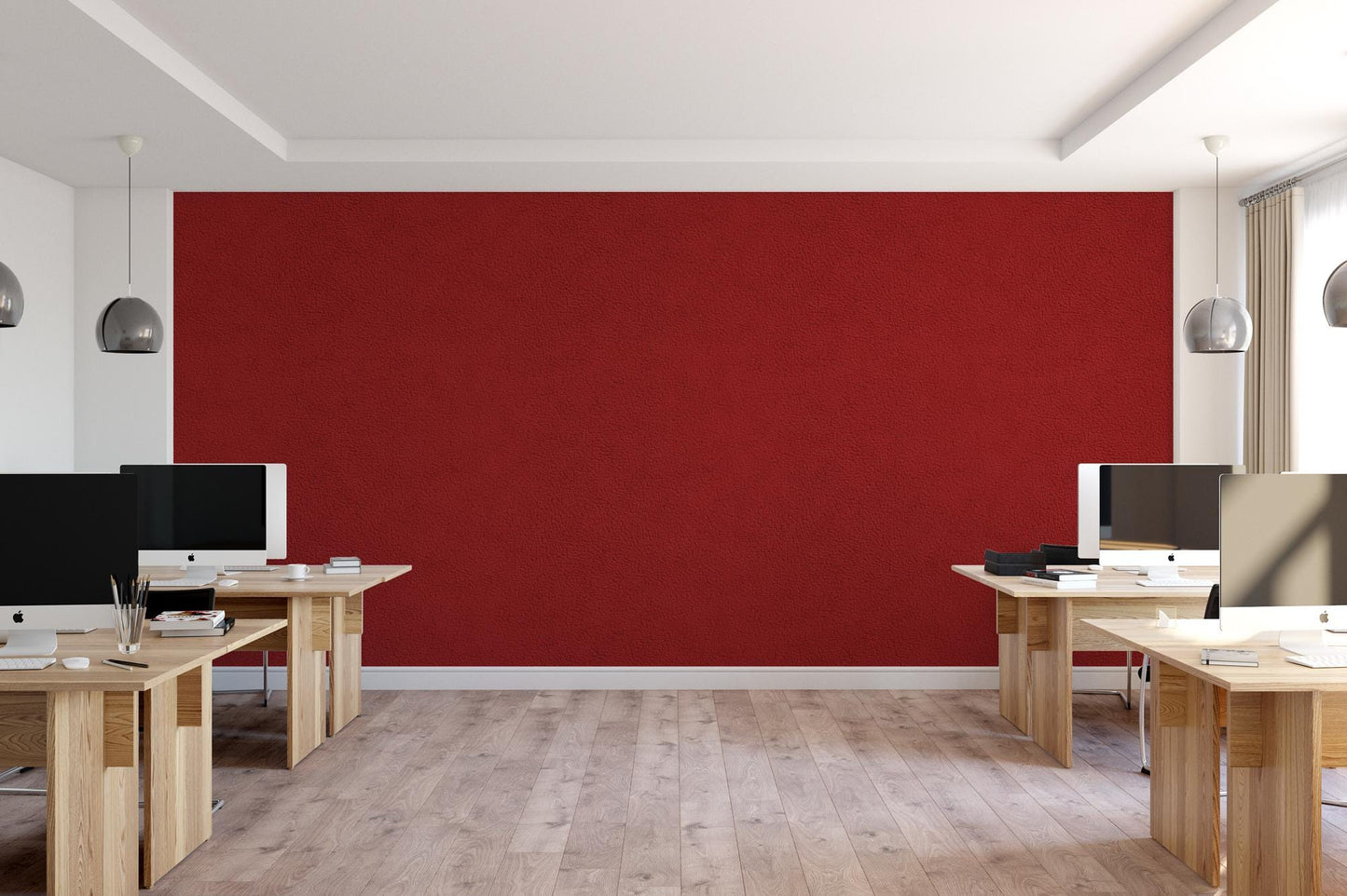 Red Leather Faux Texture Wallpaper MW1522