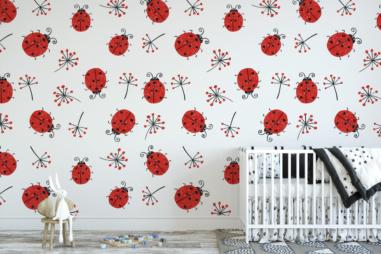 Red Ladybugs Wallpaper MW1685