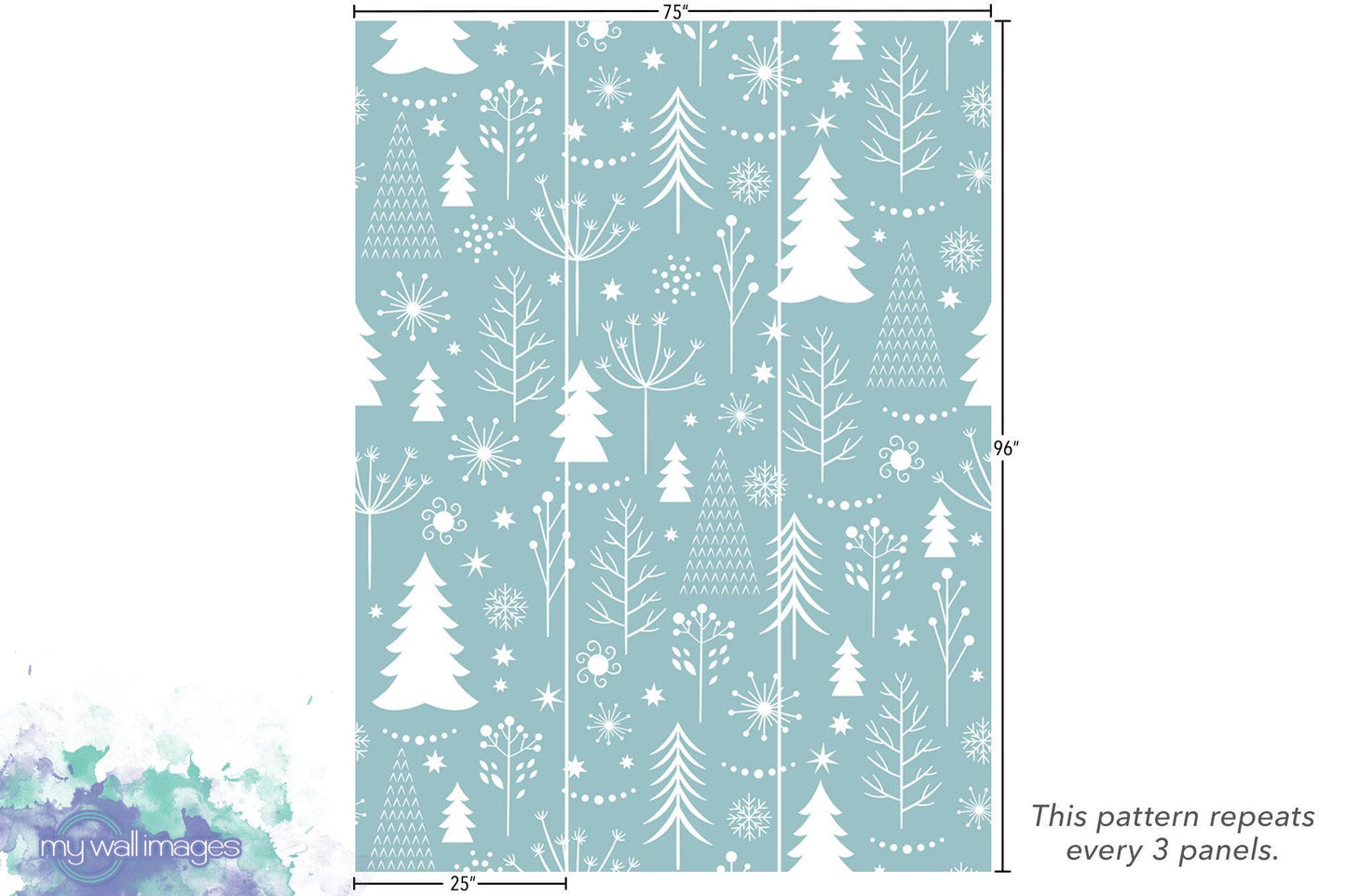 White Christmas Trees Wallpaper MW1204