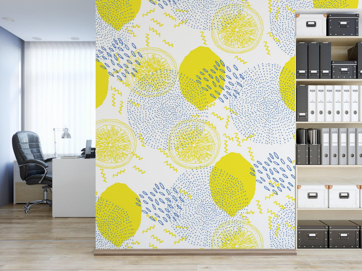 Trendy Lemons Fruit Wallpaper MW1359