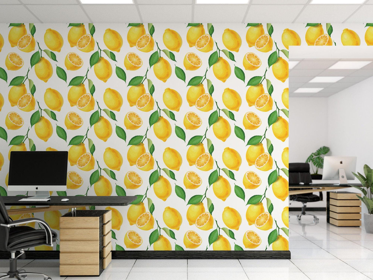 Large Yellow Lemons Wallpaper MW1355