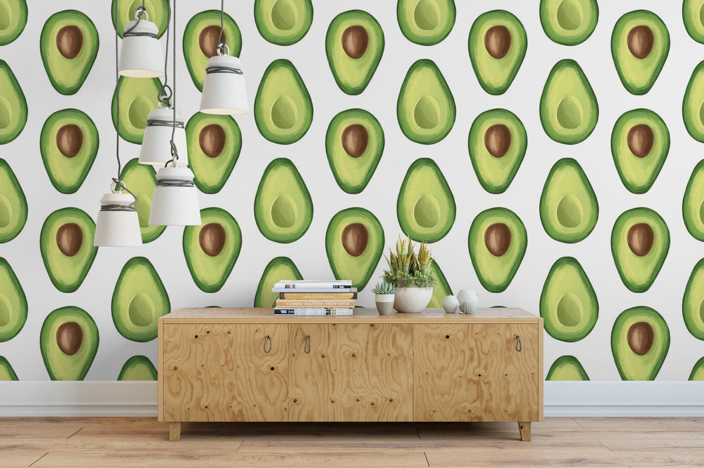 Avocado and Avocado Slices Wallpaper MW1390