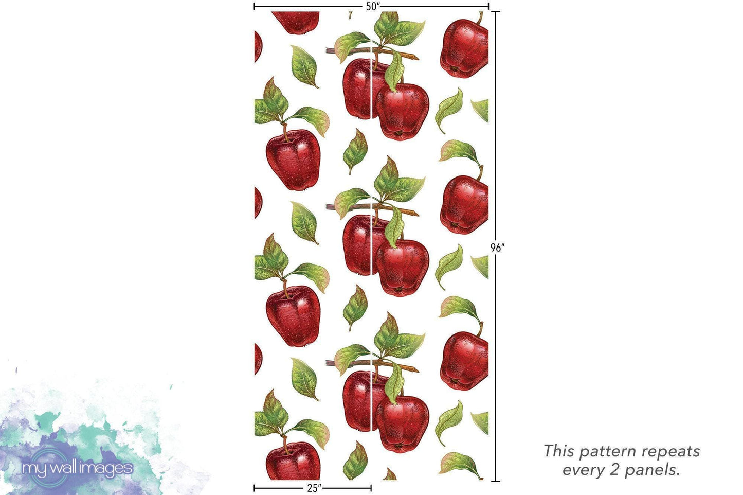 Red Apples with Leaves Wallpaper MW1340