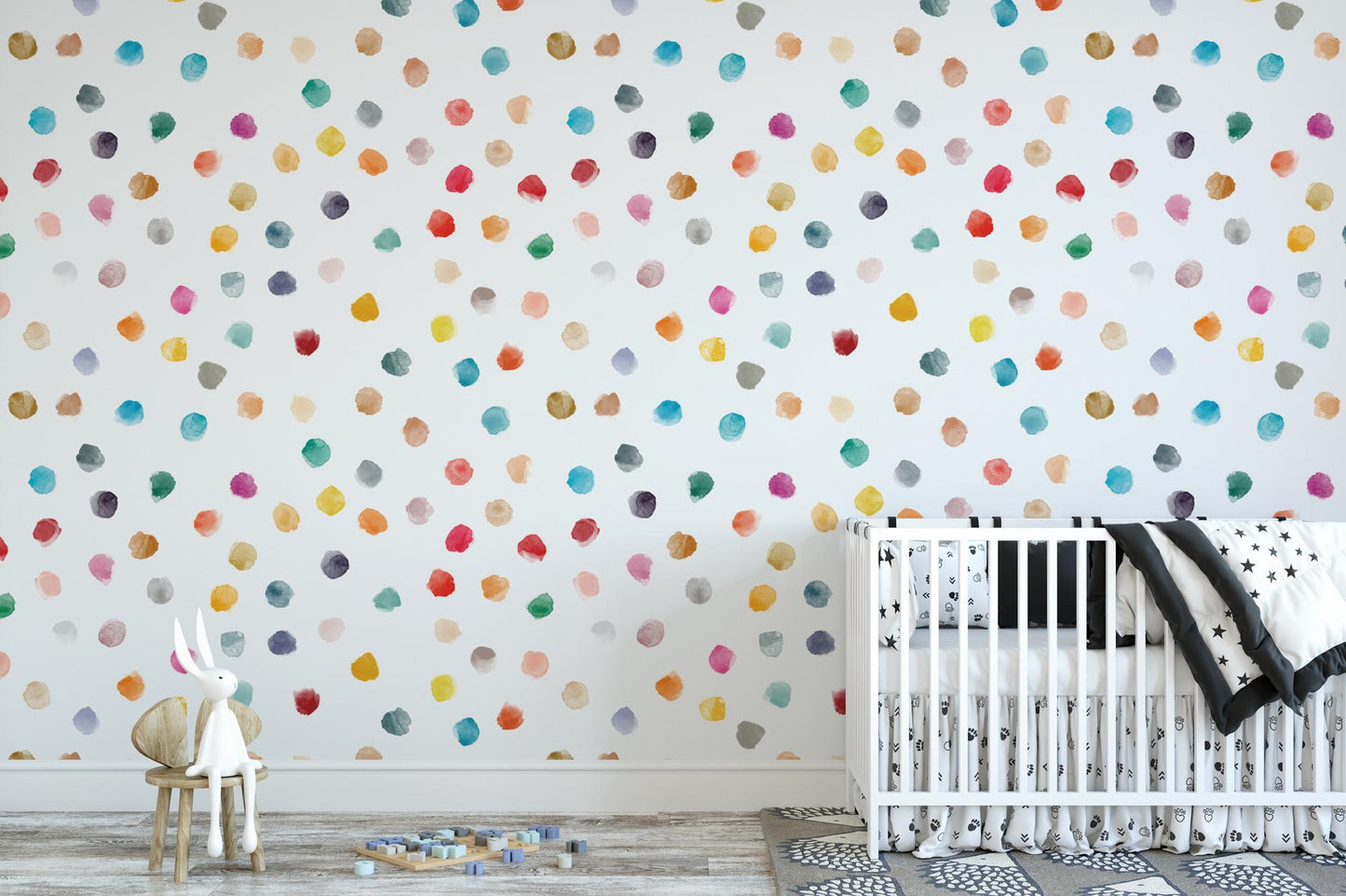 Colorful Watercolor Spots Wallpaper MW1591