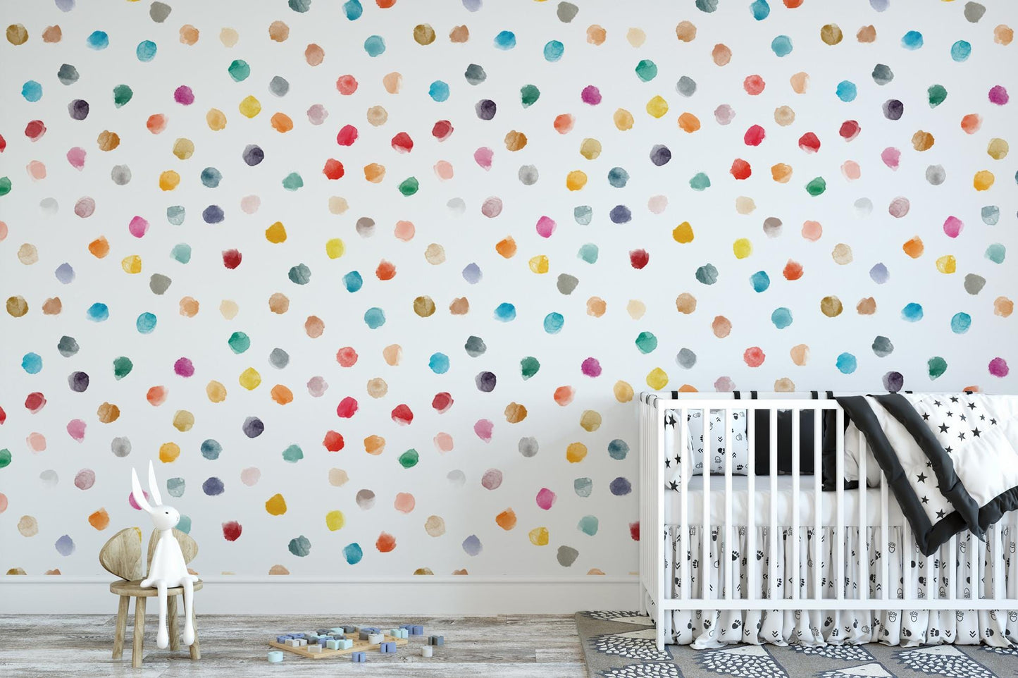Colorful Watercolor Spots Wallpaper MW1591