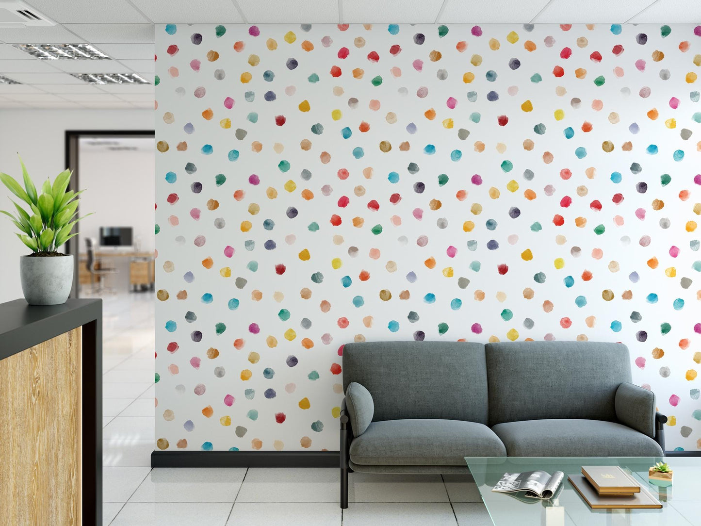 Colorful Watercolor Spots Wallpaper MW1591