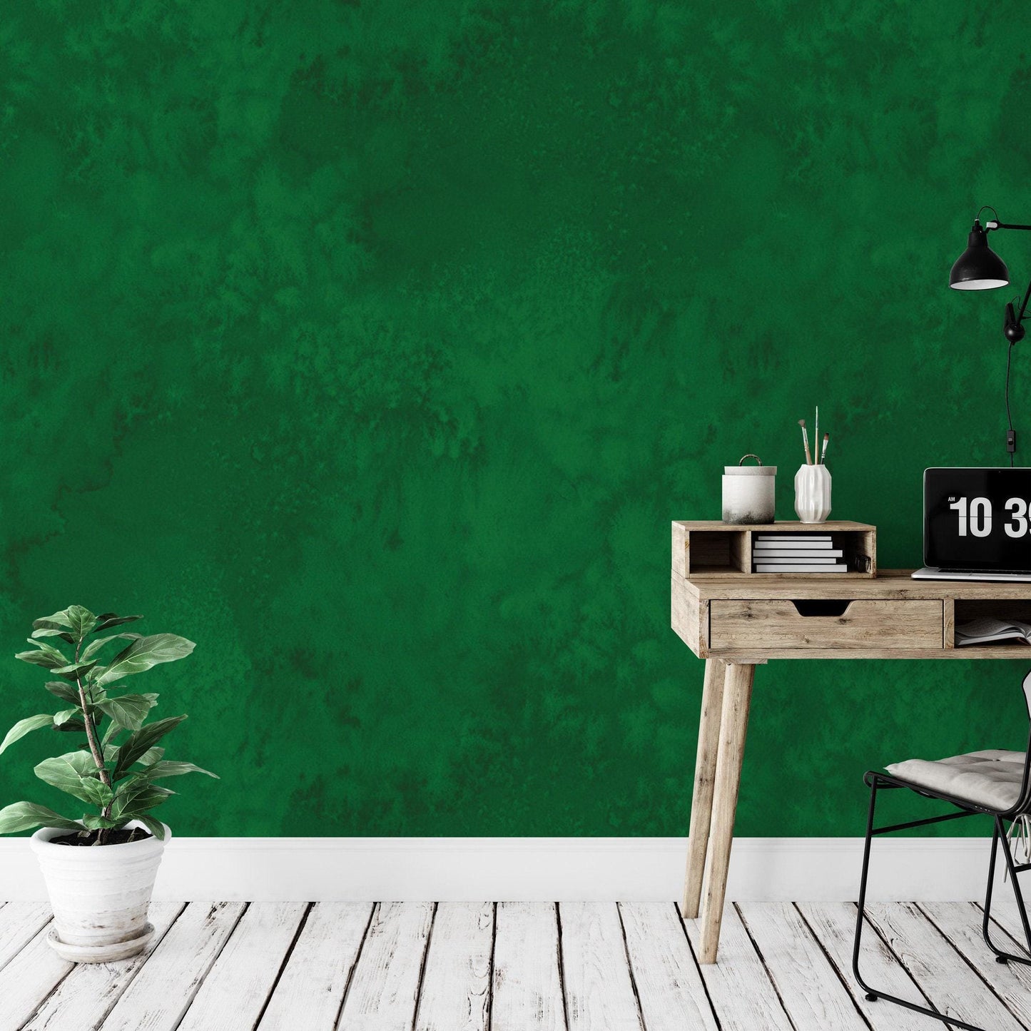 Watercolor Abstract Green Wallpaper MW1842