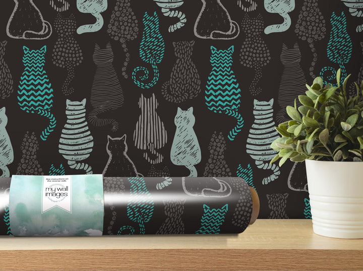 a wallpaper with cats and cats on it