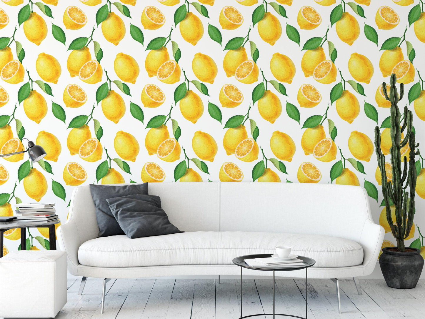 Large Yellow Lemons Wallpaper MW1355
