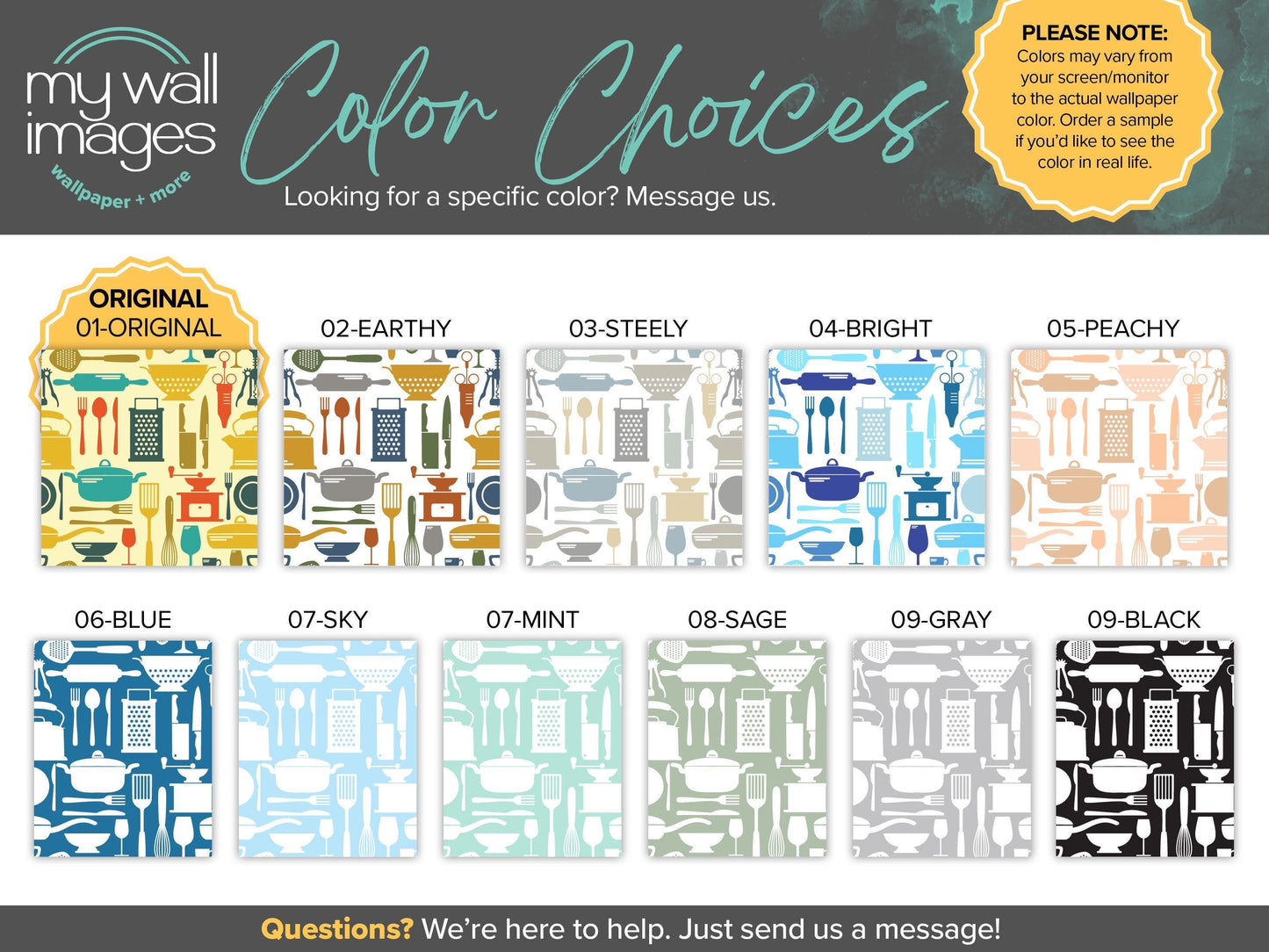 Retro Kitchen Accessories Wallpaper MW1311