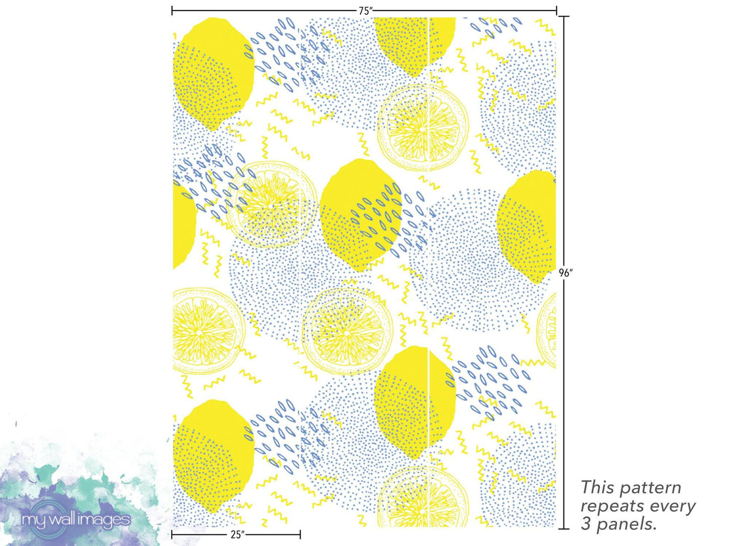 Trendy Lemons Fruit Wallpaper MW1359