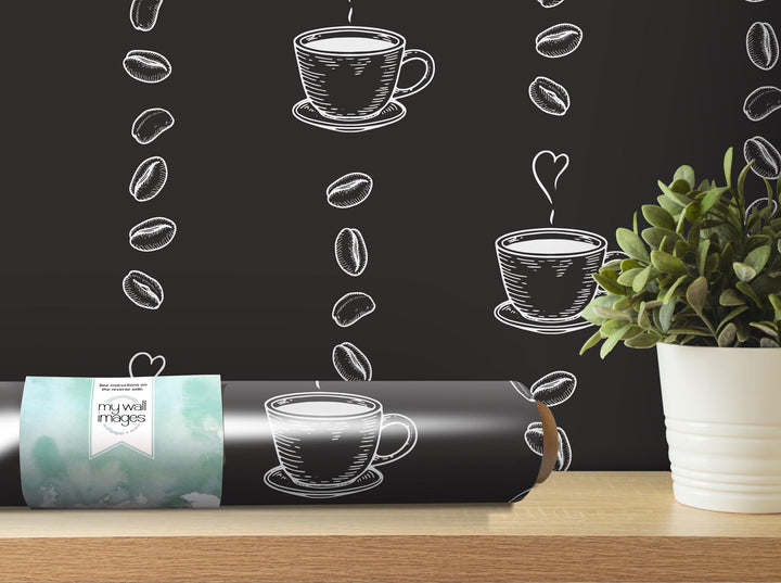 a cup of coffee sitting on top of a table