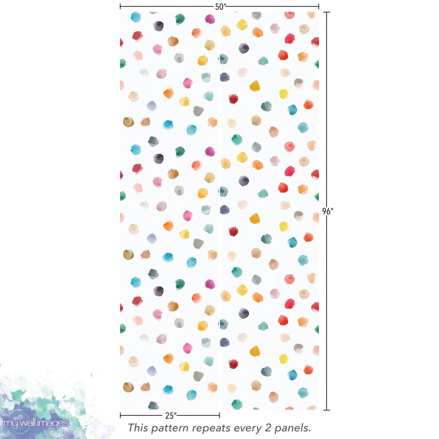 Colorful Watercolor Spots Wallpaper MW1591
