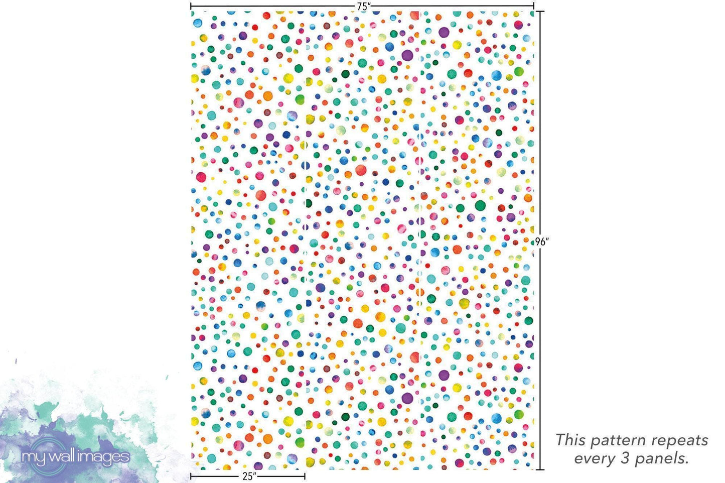 Watercolor Confetti Circles Wallpaper MW1599