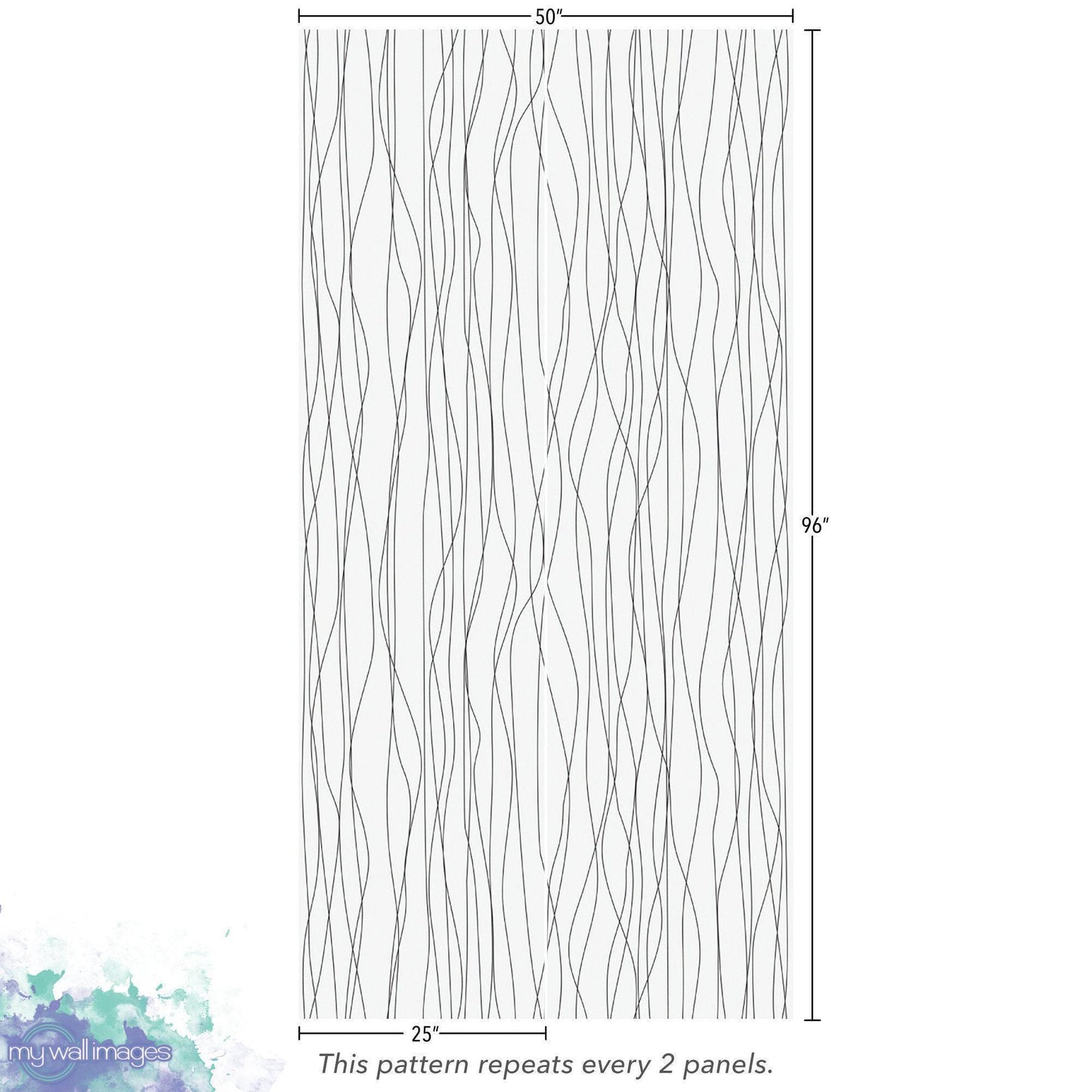 Abstract Black Lines Modern Wallpaper MW1544