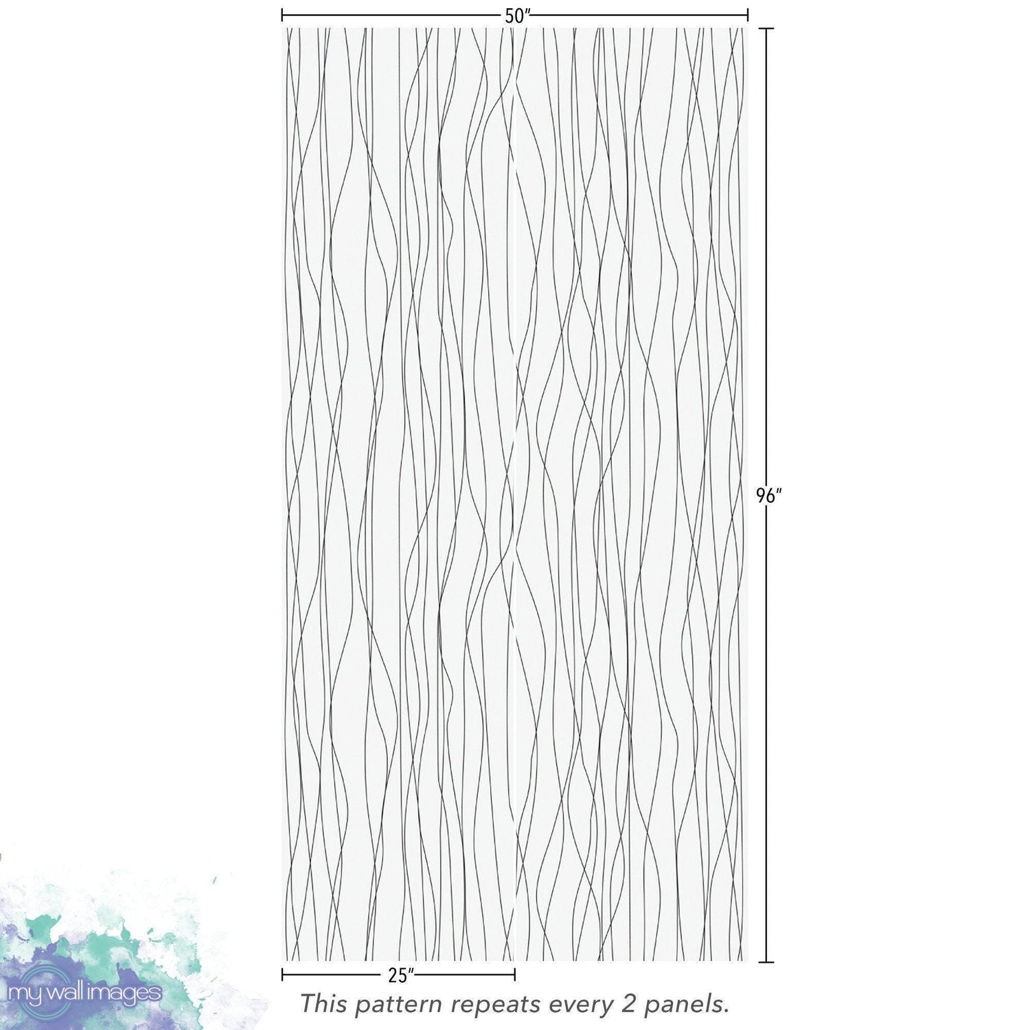 Abstract Black Lines Modern Wallpaper MW1544
