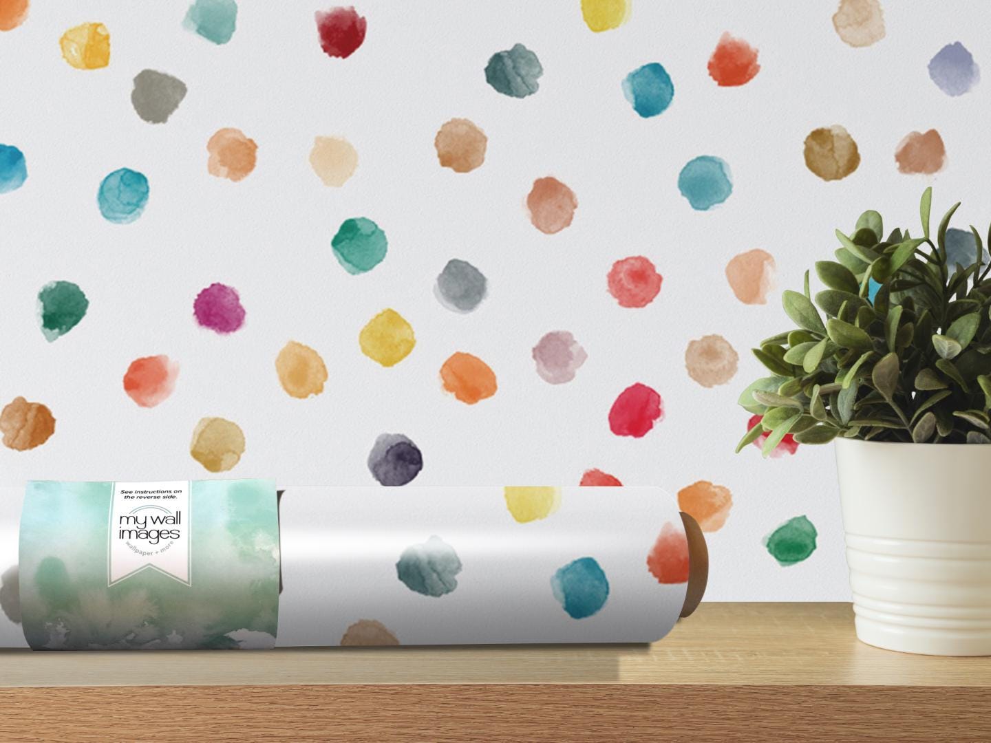 Colorful Watercolor Spots Wallpaper MW1591