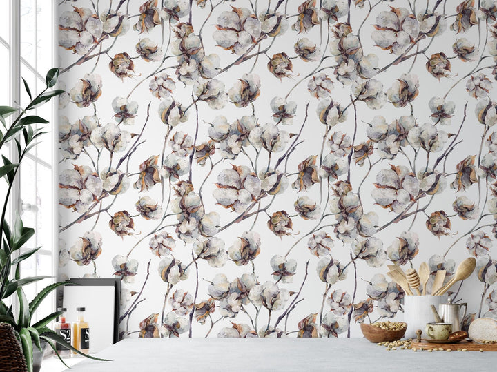 a wall with a flower pattern on it