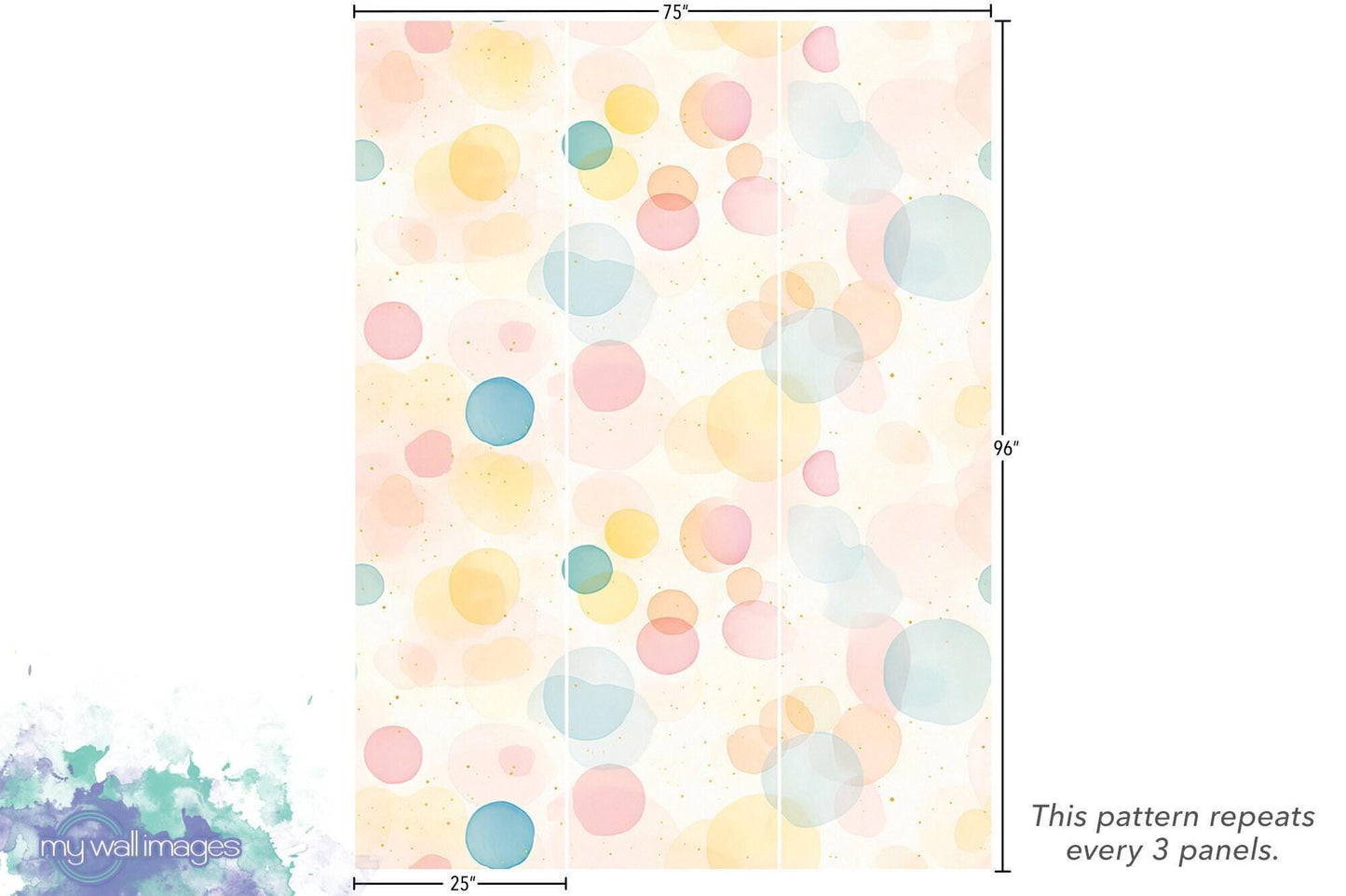 Abstract Circles in Pastels Wallpaper MW1965