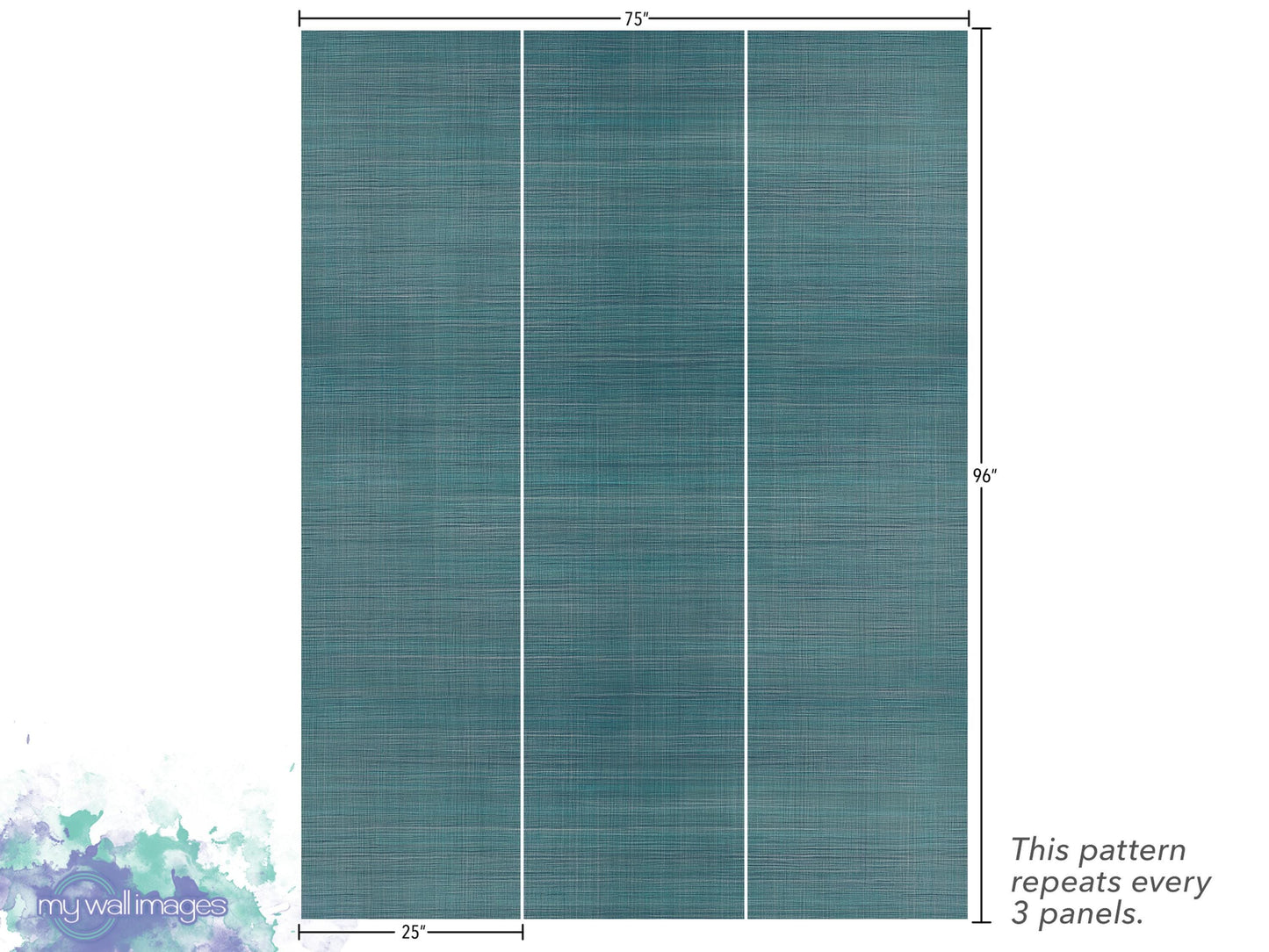 Ocean Blue Faux Grasscloth Peel and Stick Wallpaper - Natural Wall Covering - Wall Mural - Removable Wallpaper - Wall Decor, Accent - MW2143